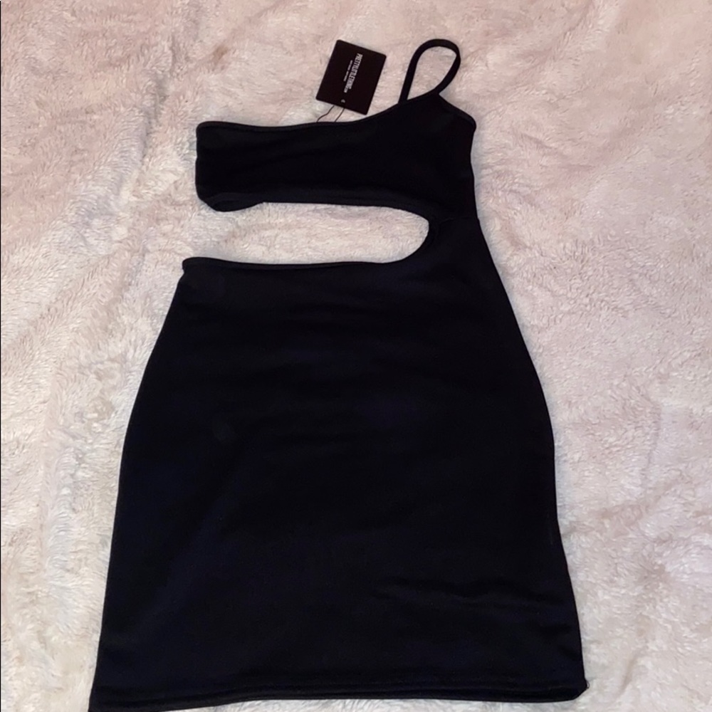 Black cut out dress